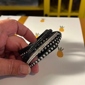 black and clear stone bracelet